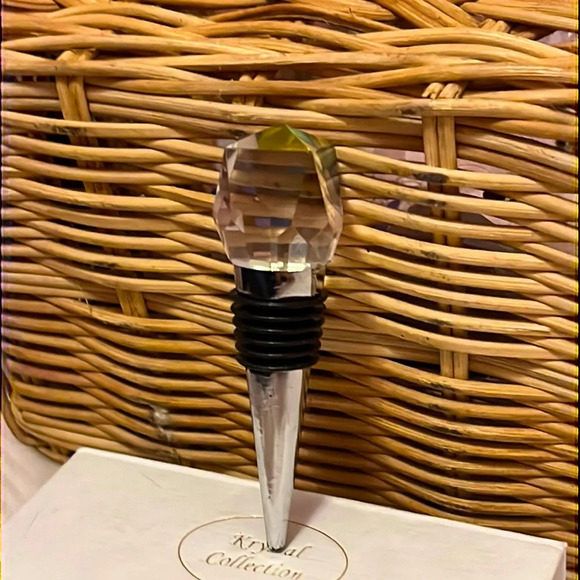 NIB Crystal Wine Bottle Stopper - Picture 2 of 6